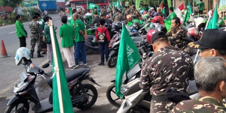 Menuju Harlah 1 Abad NU, Segenap Ansor Banser Sidoarjo Konvoi Sepeda Motor
