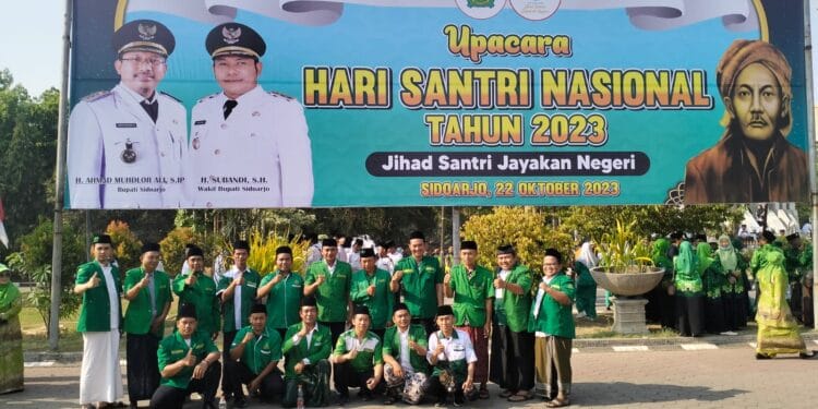 PAC GP Ansor Sidoarjo Kota Ikut Apel Hari Santri Bersama